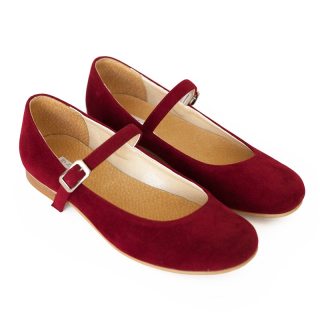 dievčenské elegantné topánky bordovo-červené