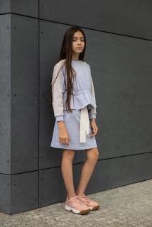 dievčenská bavlnená sukňa sivá