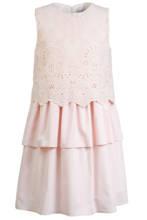 dievčenské šaty s volánmi ASTRID ružové