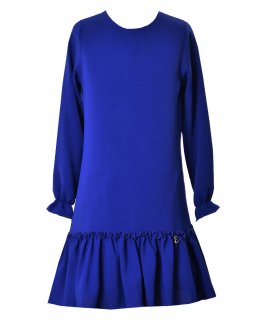 dievčenské šaty s volánom LILY modré