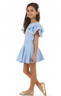 dievčenská rozšírená sukňa modrá