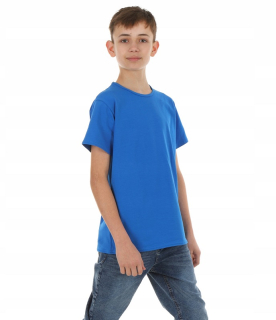 chlapčenské tričko s okrúhlym výstrihom modré