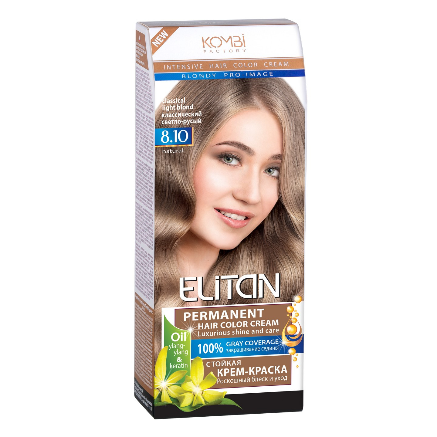 ELITAN permanentná krémová farba na vlasy 8.10 - Classical Light Blond