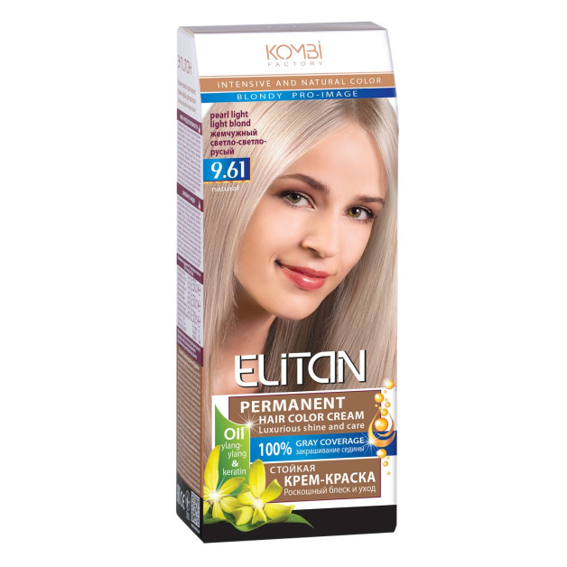 ELITAN permanentná krémová farba na vlasy 9.61-  Pearl  Light Blond