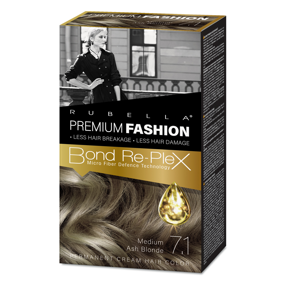 Rubella farba na vlasy premium fashion  7.1 Popolavá stredne blond