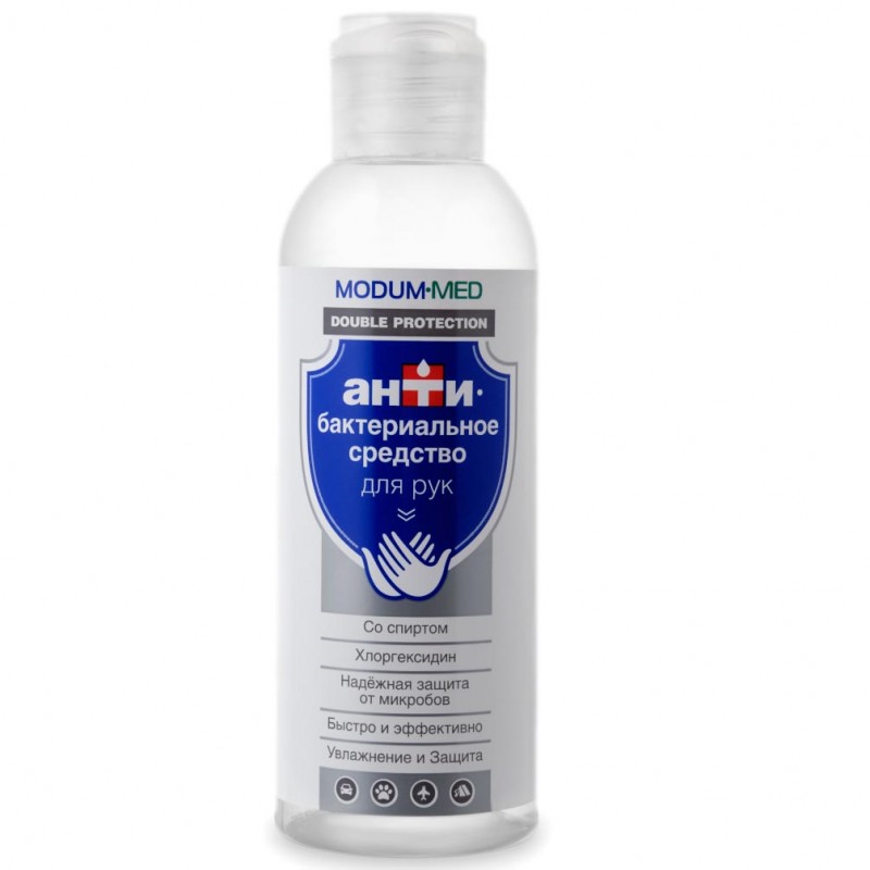 Antibakteriálna starostlivosť o ruky MODUM MED Double Protection, 150 ml