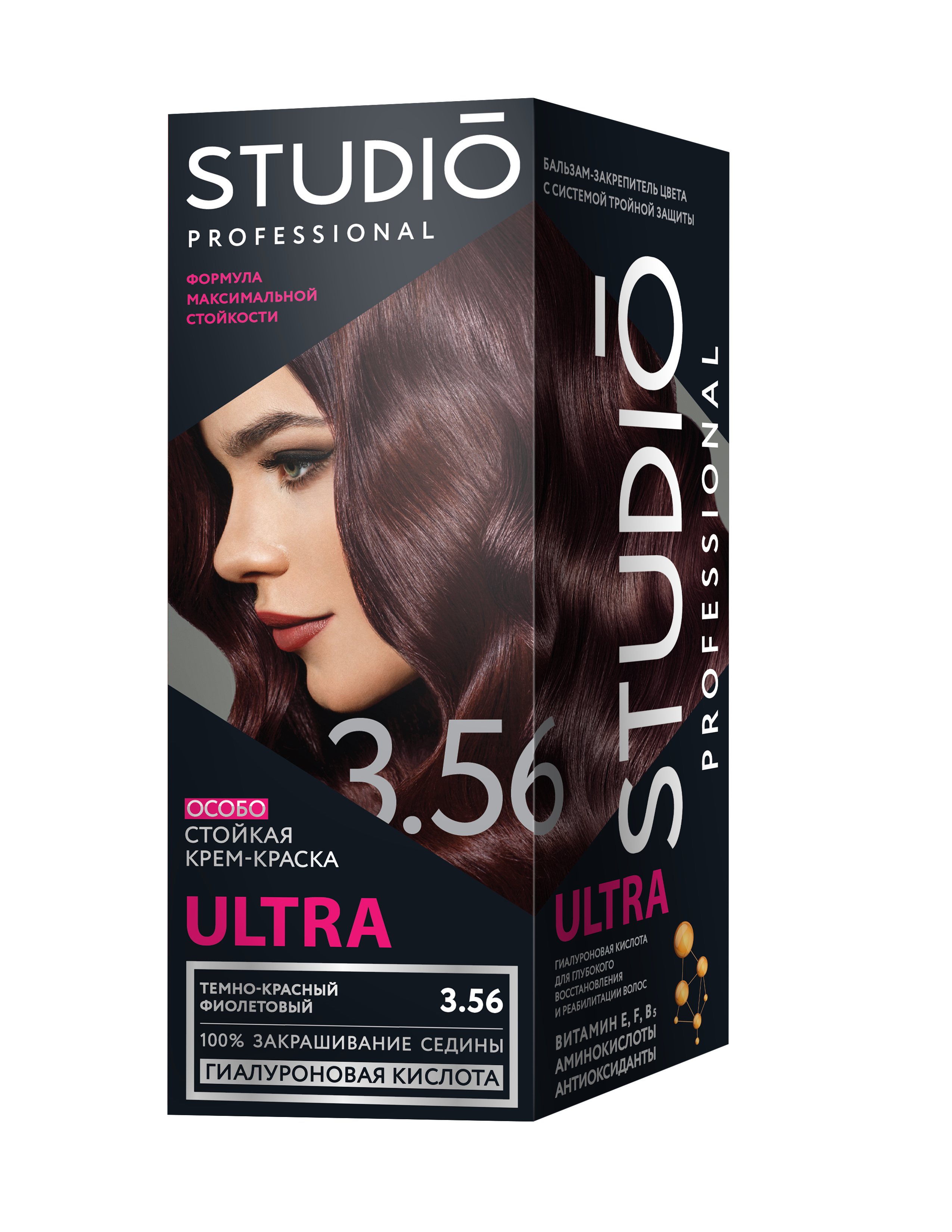 STUDIO ULTRA farba na vlasy 3.56 tmavý červenofialový višňa
