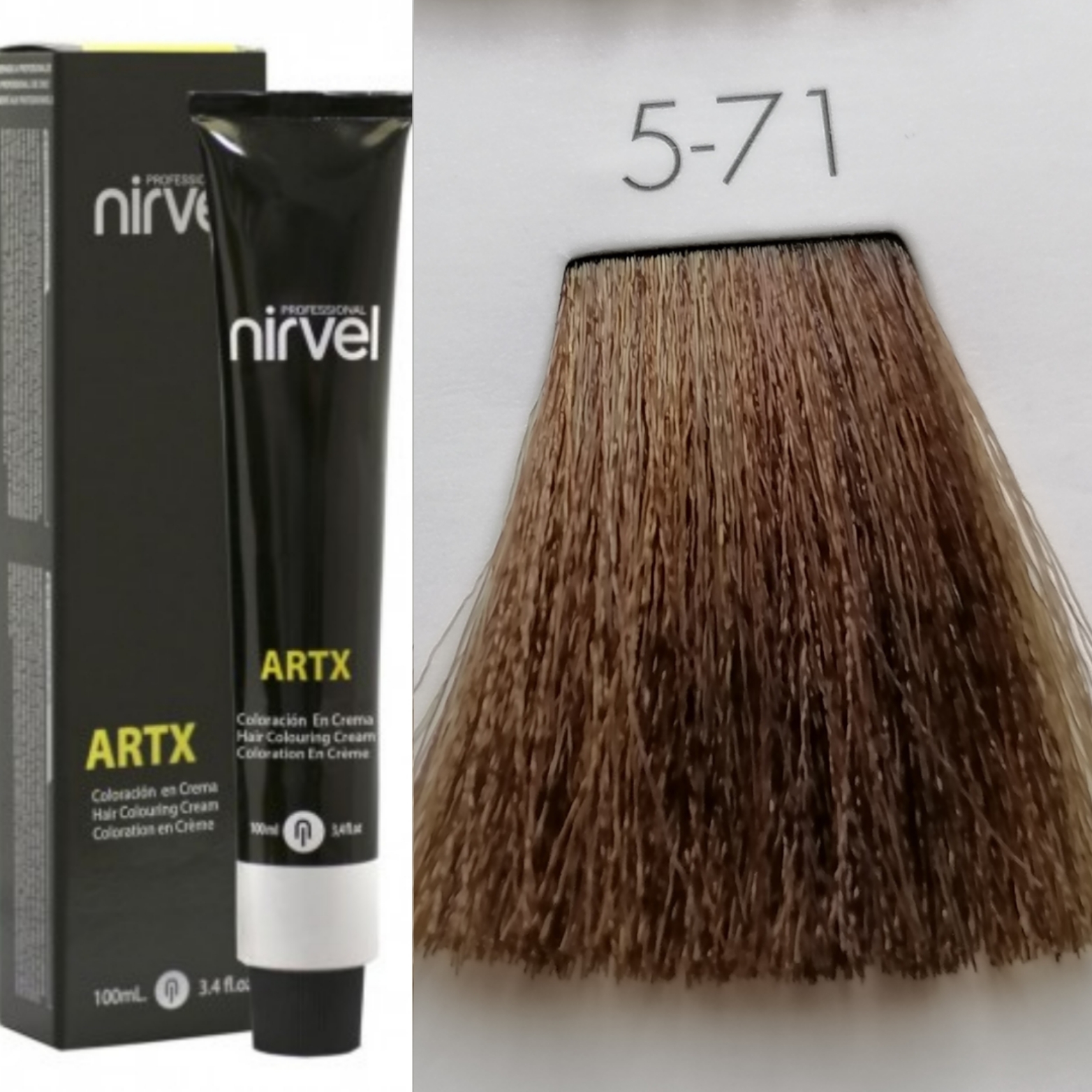 NIRVEL ARTX Farbiaci krém na vlasy 5.71 stredne hnedá médium (100ml)