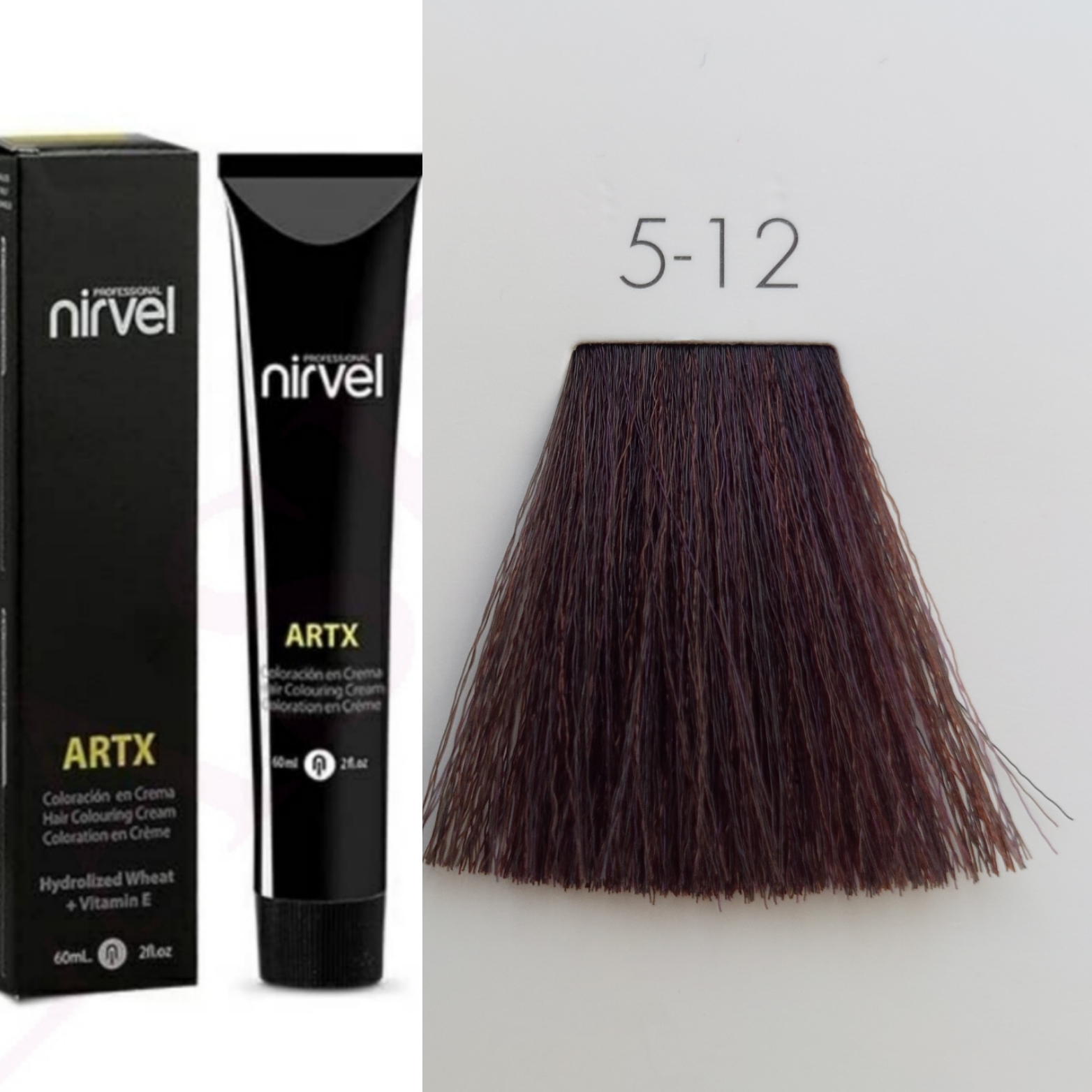 NIRVEL ARTX Farbiaci krém na vlasy 5.12 prirodzené hnedý popolavá (100ml)