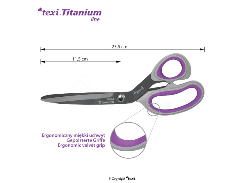 Titánové nožnice TEXI TITANIUM Ti914