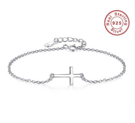 Dámsky strieborný náramok s krížom CROSS - striebro 925/1000