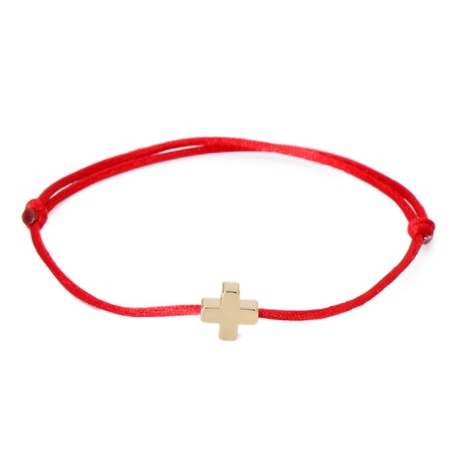 Dámsky náramok SIMPLE KRÍŽ červený