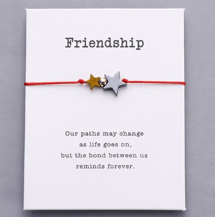Dámsky náramok SIMPLE hviezda Friendship červená