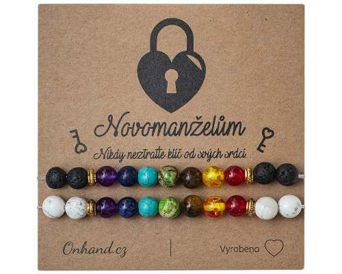 Darčeková karta s náramkami novomanželom