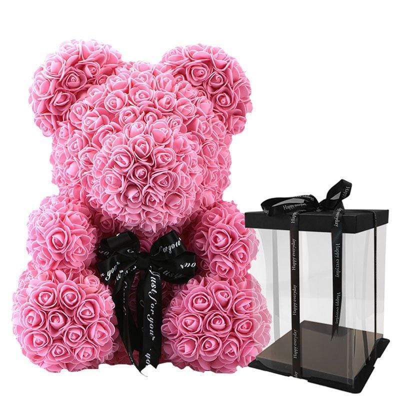 Rose Bear - ružový macko z ruží 25 cm