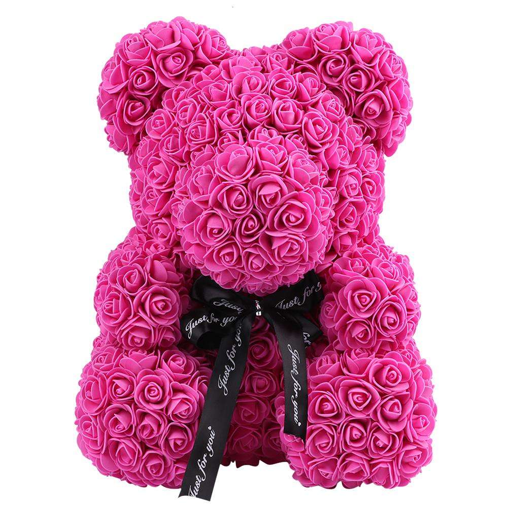 Rose Bear - ružový macko z ruží 25 cm