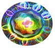 Hologram GUILLOCHE  koliečko 18mm - riadený