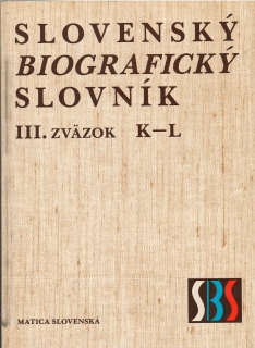 Slovenský biografický slovník III.zv. K-L /vf/