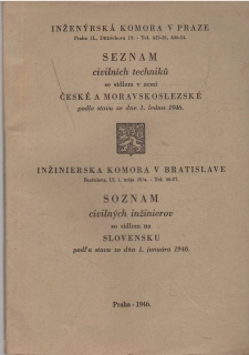 Seznam civilních technikú Českých a Slovenských 1946