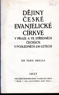 Dějiny české evanjelické církve