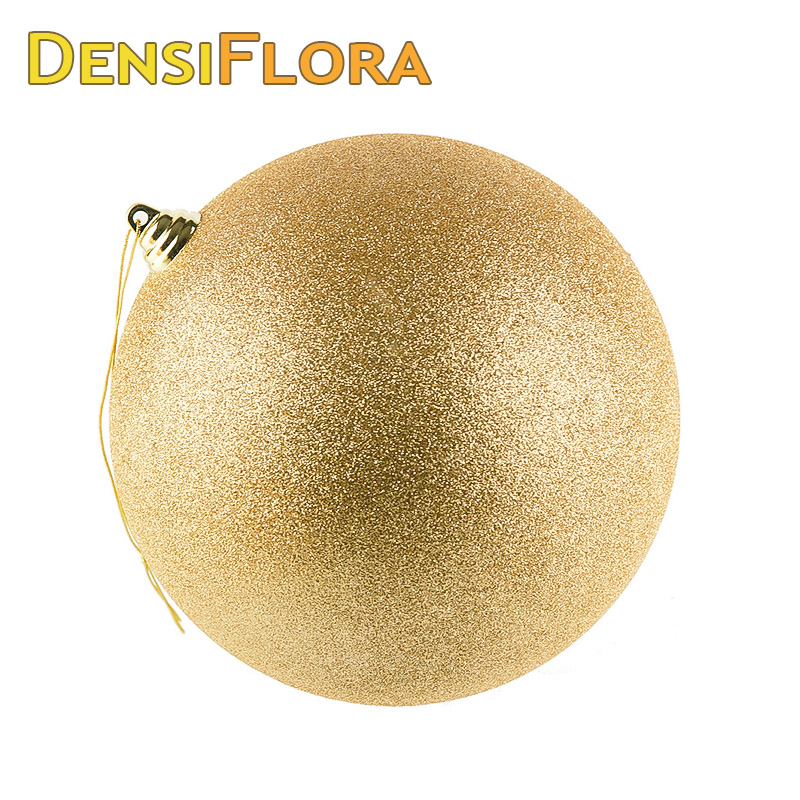 Vianočná guľa MAXI 30cm šampaň glitter, 3D vianočná dekorácia