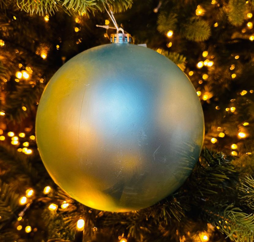 Vianočná guľa MAXI 30cm svetlá modrá matná, 3D vianočná dekorácia
