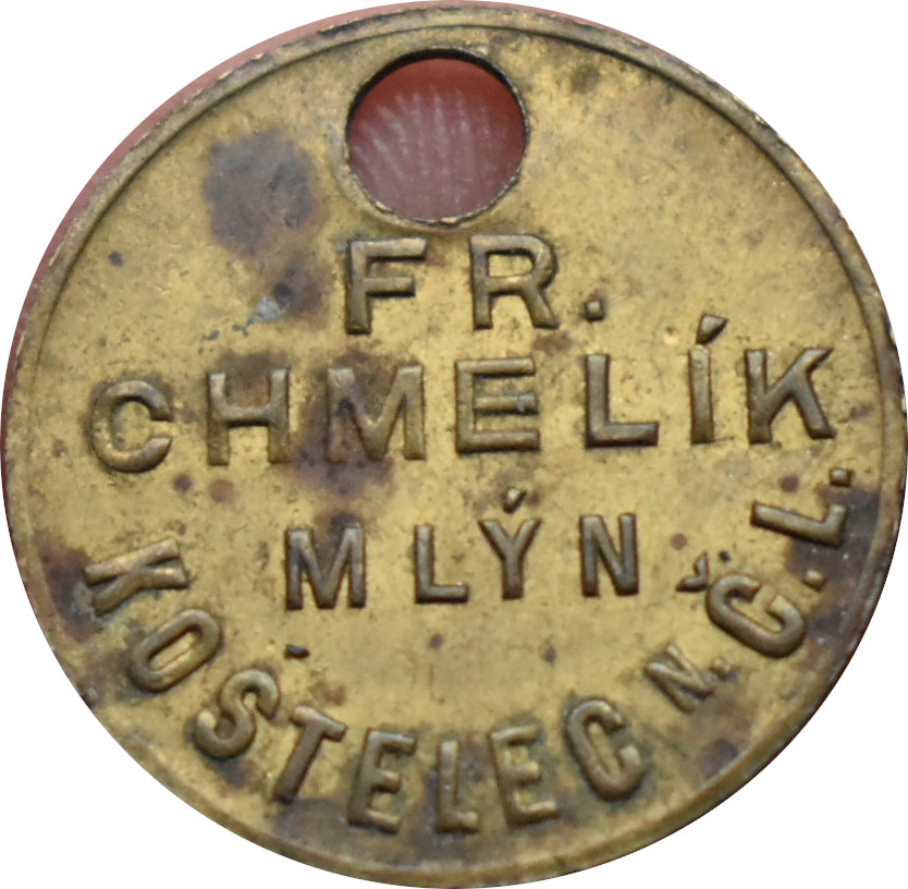 ČR známka 2 1/2 Kg Chleba Fr. Chmelík Mlýn Kostelec nad Černými Lesy