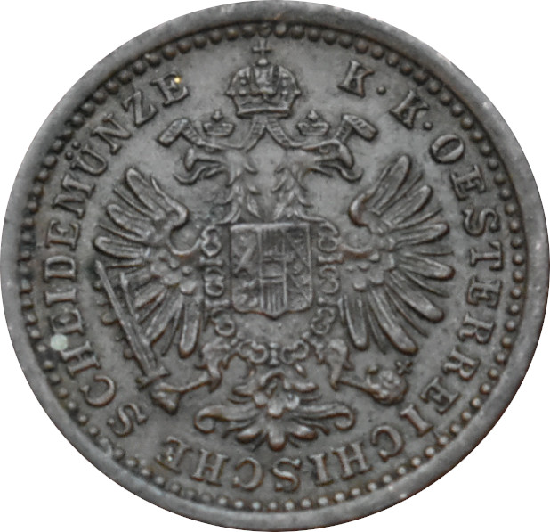 F.J. 5/10 Kreuzer 1885 b.z.