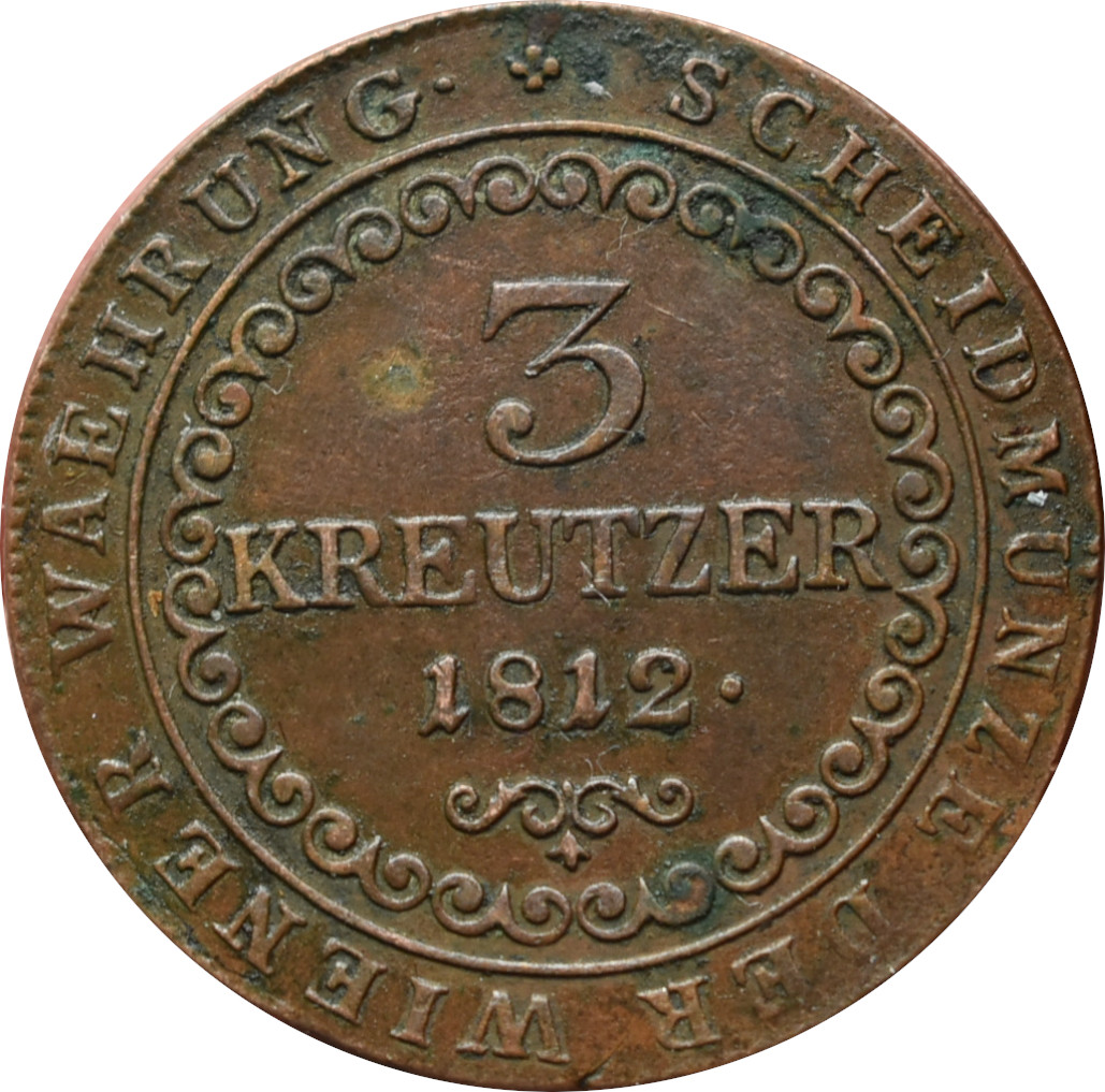 František I. 3 Kreutzer 1812 B