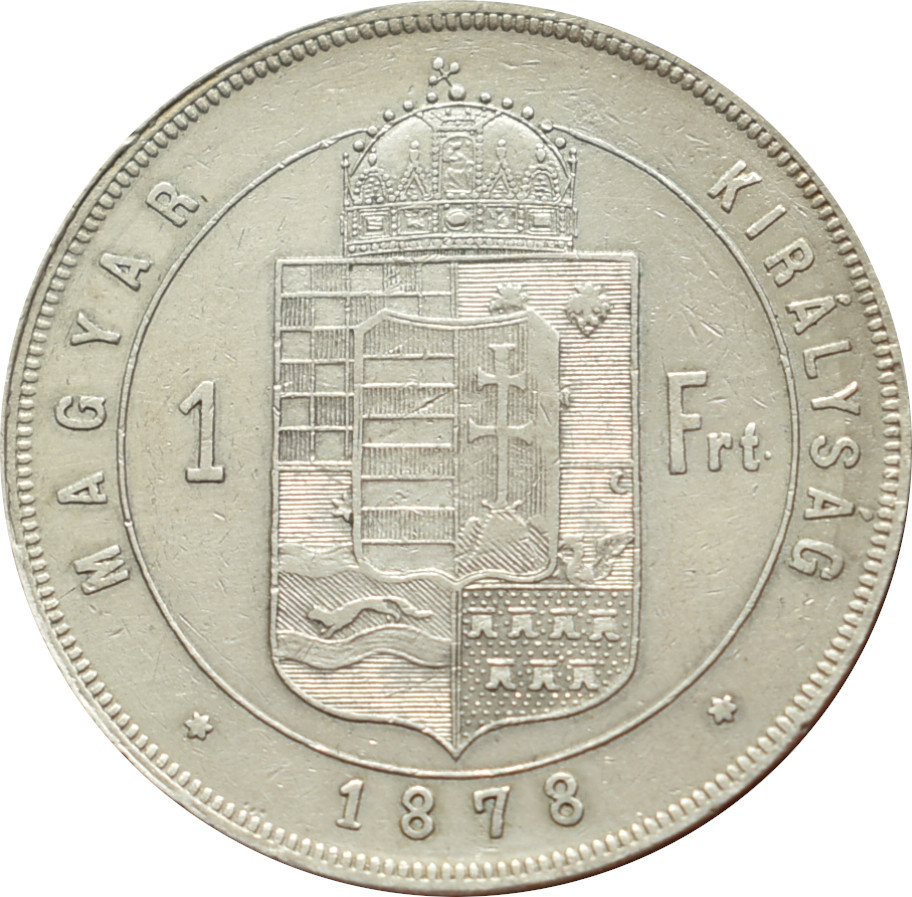 F.J. 1 Forint 1878 K.B.