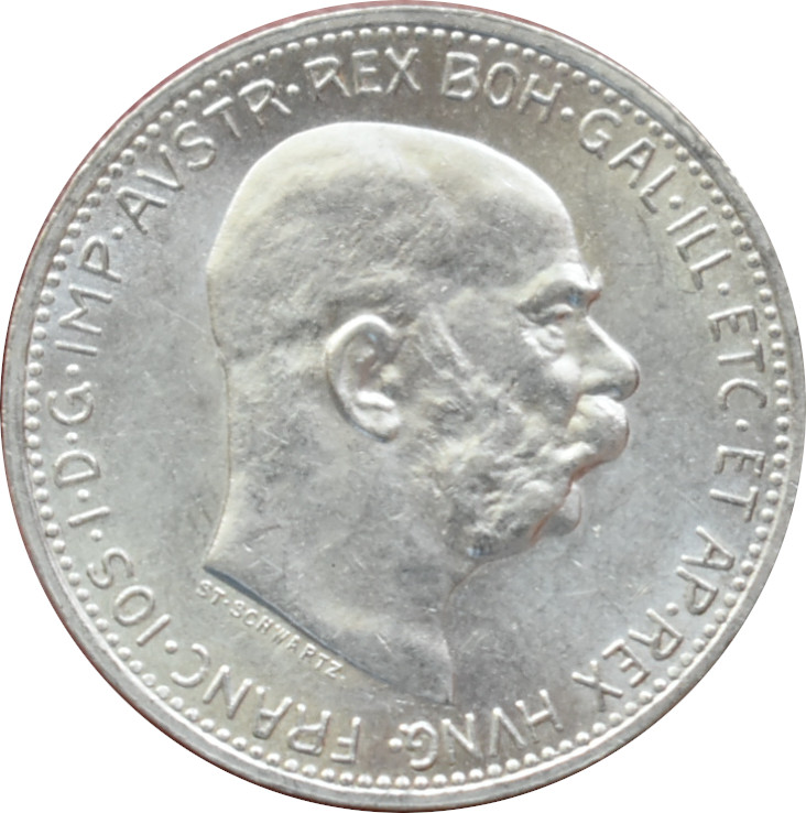 F.J. 1 Krone 1914 b.z.