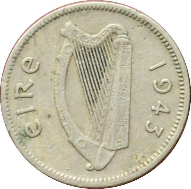 Írsko 3 Pence 1943