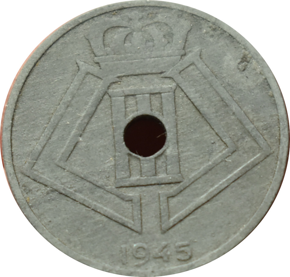 Belgicko 25 Centimes 1945