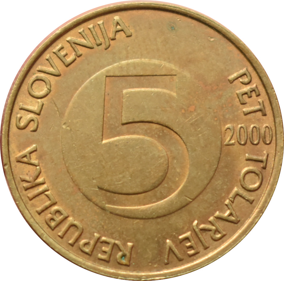 Slovinsko 5 Tolarjev 2000
