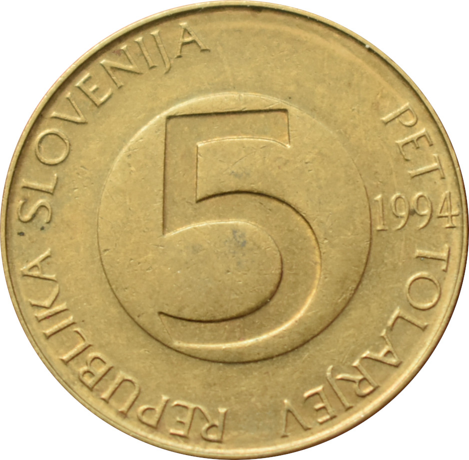 Slovinsko 5 Tolarjev 1994