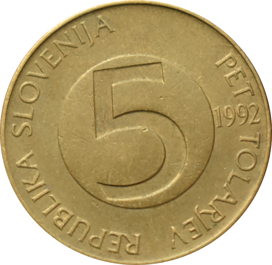 Slovinsko 5 Tolarjev 1992