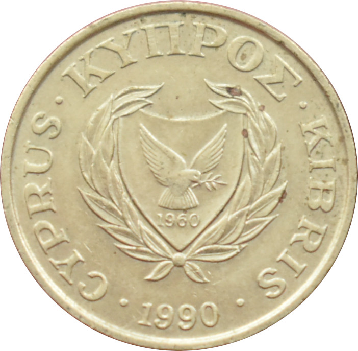 Cyprus 5 Cents 1990
