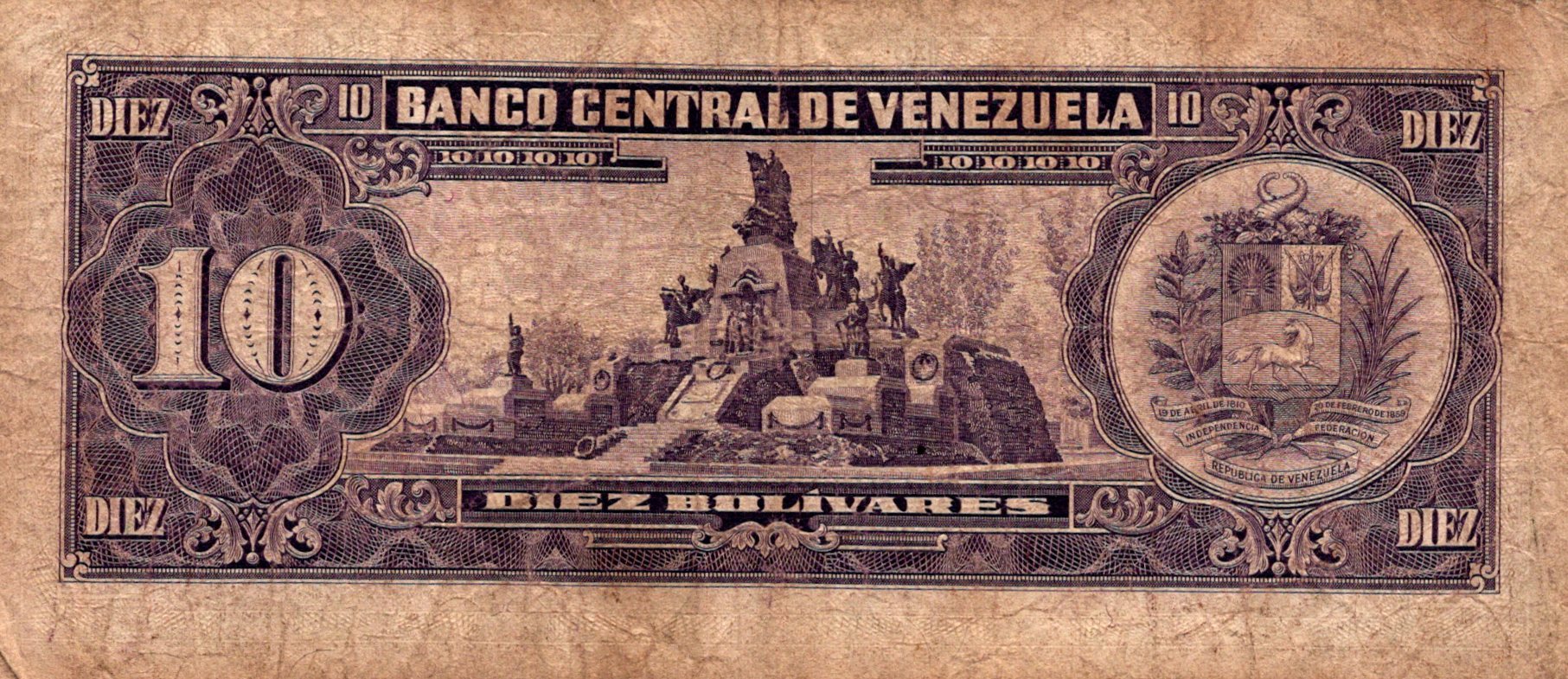 Venezuela 10 Bolivares 1988