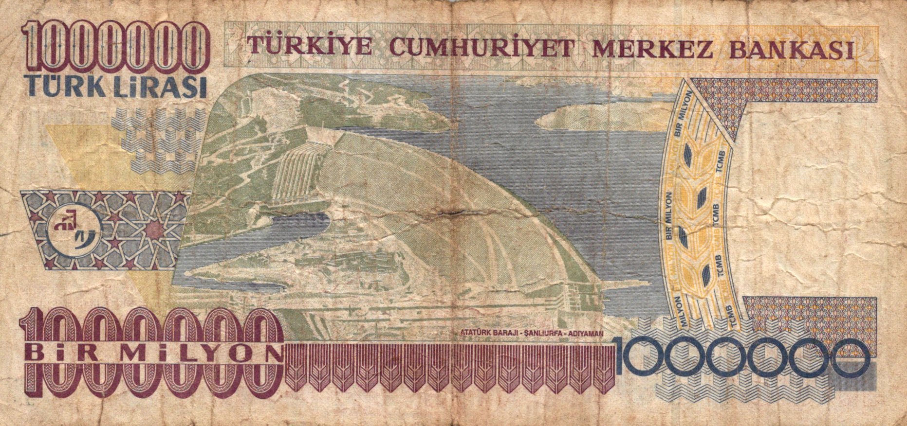 Turecko 1000 000 Lira 1970