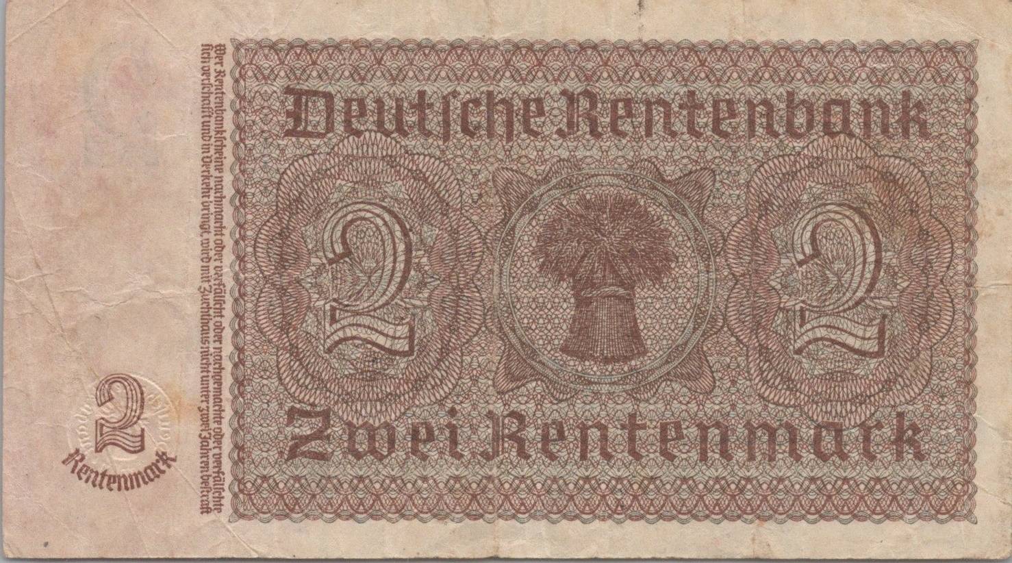 Nemecko 2 Rentenmark 1937