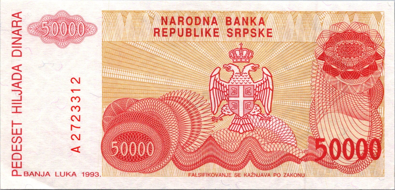Srbsko 50000 Dinara 1993