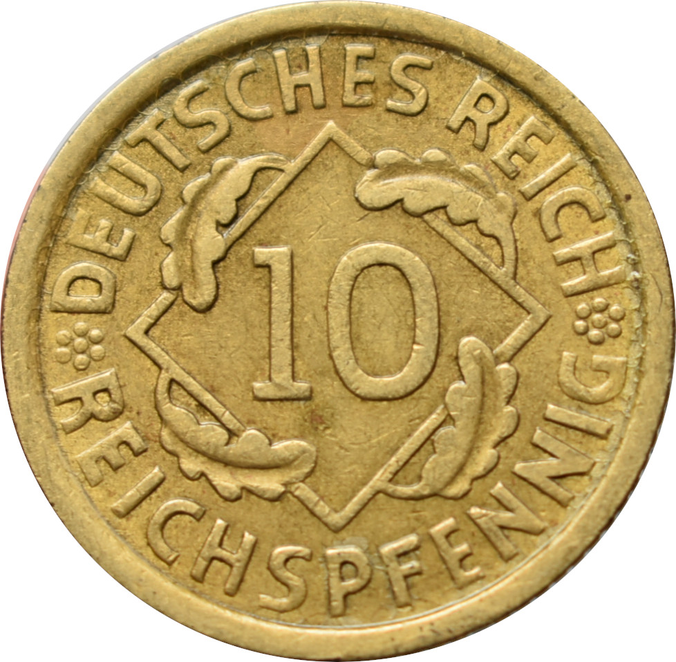 Nemecko - Weimarská republika 10 Reichspfennig 1935 A