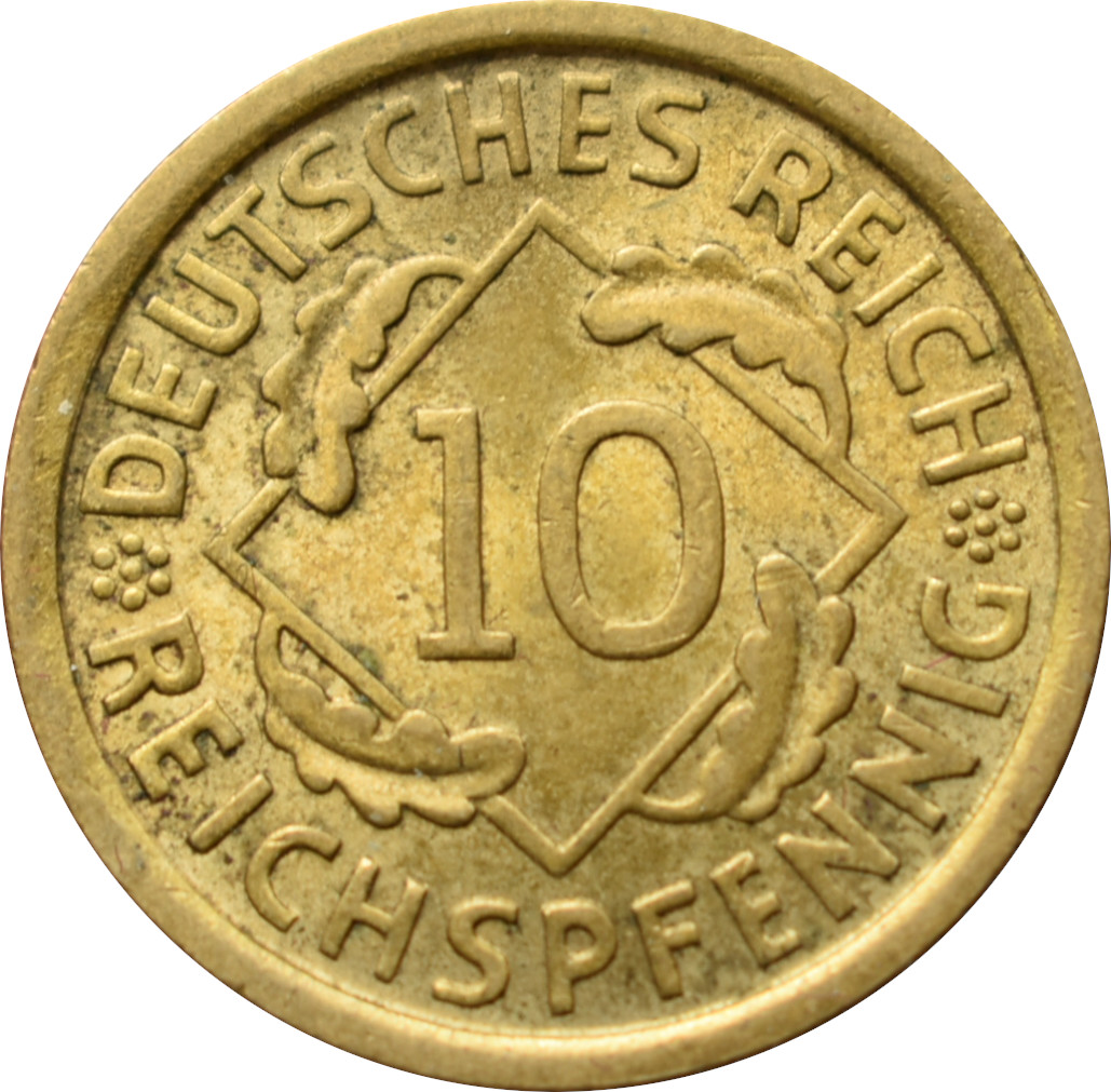 Nemecko - Weimarská republika 10 Reichspfennig 1936 D