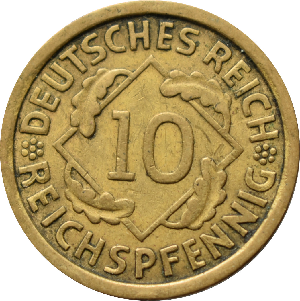 Nemecko - Weimarská republika 10 Reichspfennig 1936 J