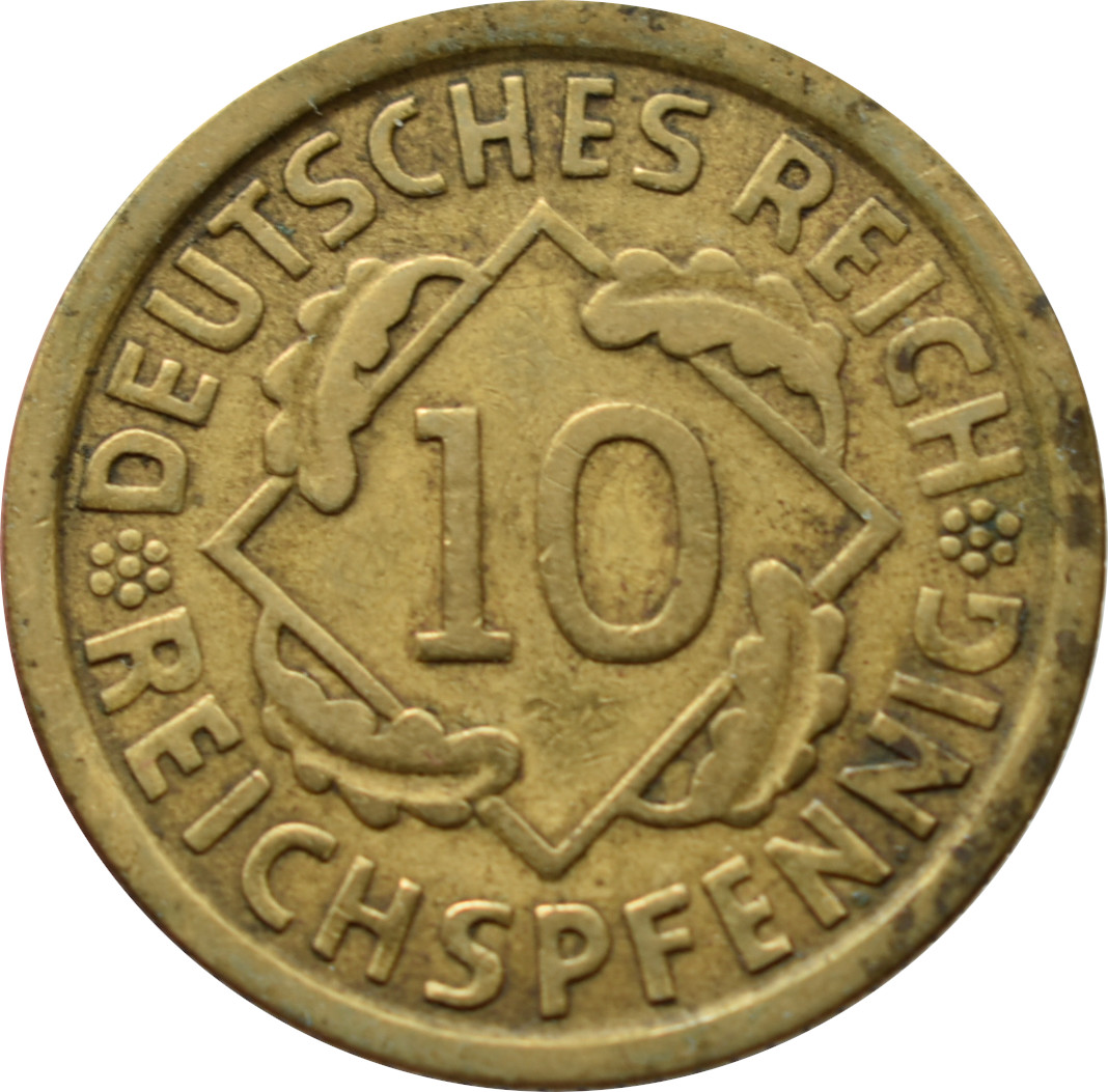 Nemecko - Weimarská republika 10 Reichspfennig 1930 E
