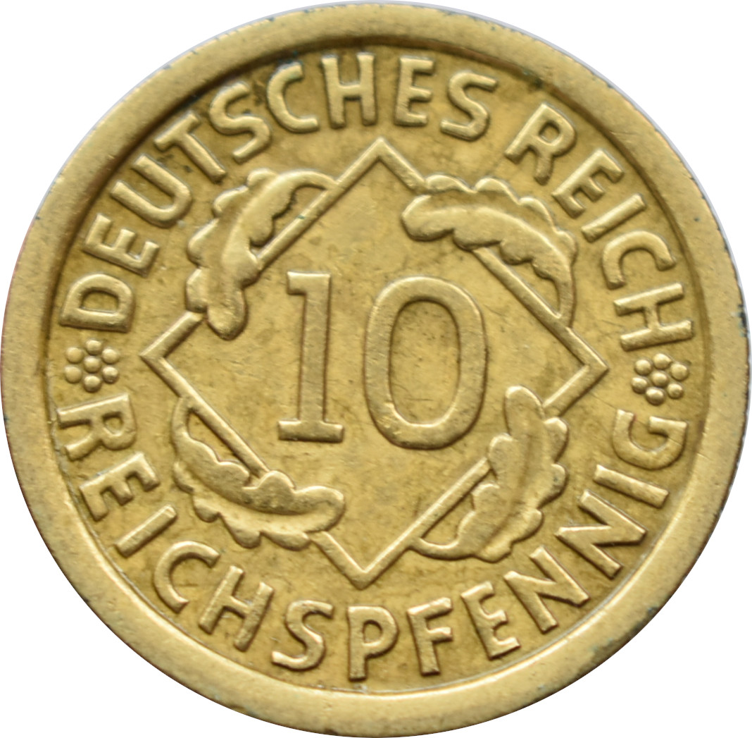 Nemecko - Weimarská republika 10 Reichspfennig 1930 F