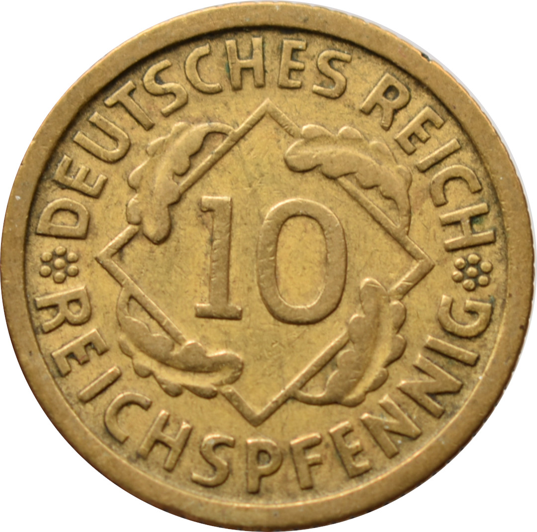 Nemecko - Weimarská republika 10 Reichspfennig 1930 D