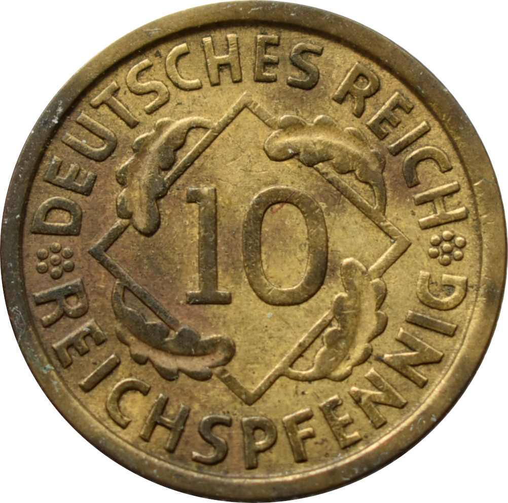 Nemecko - Weimarská republika 10 Reichspfennig 1932 A