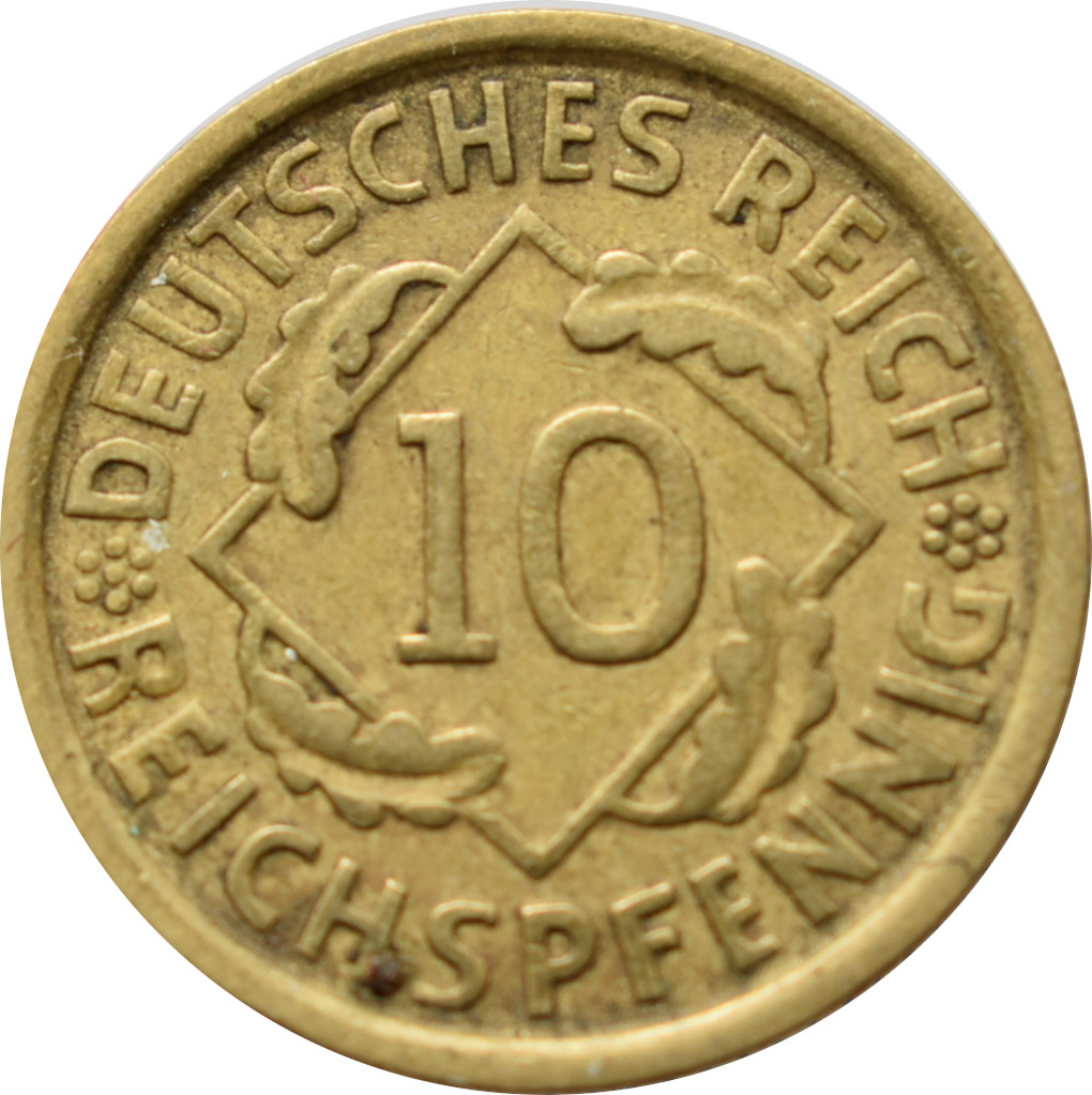 Nemecko - Weimarská republika 10 Reichspfennig 1932 D