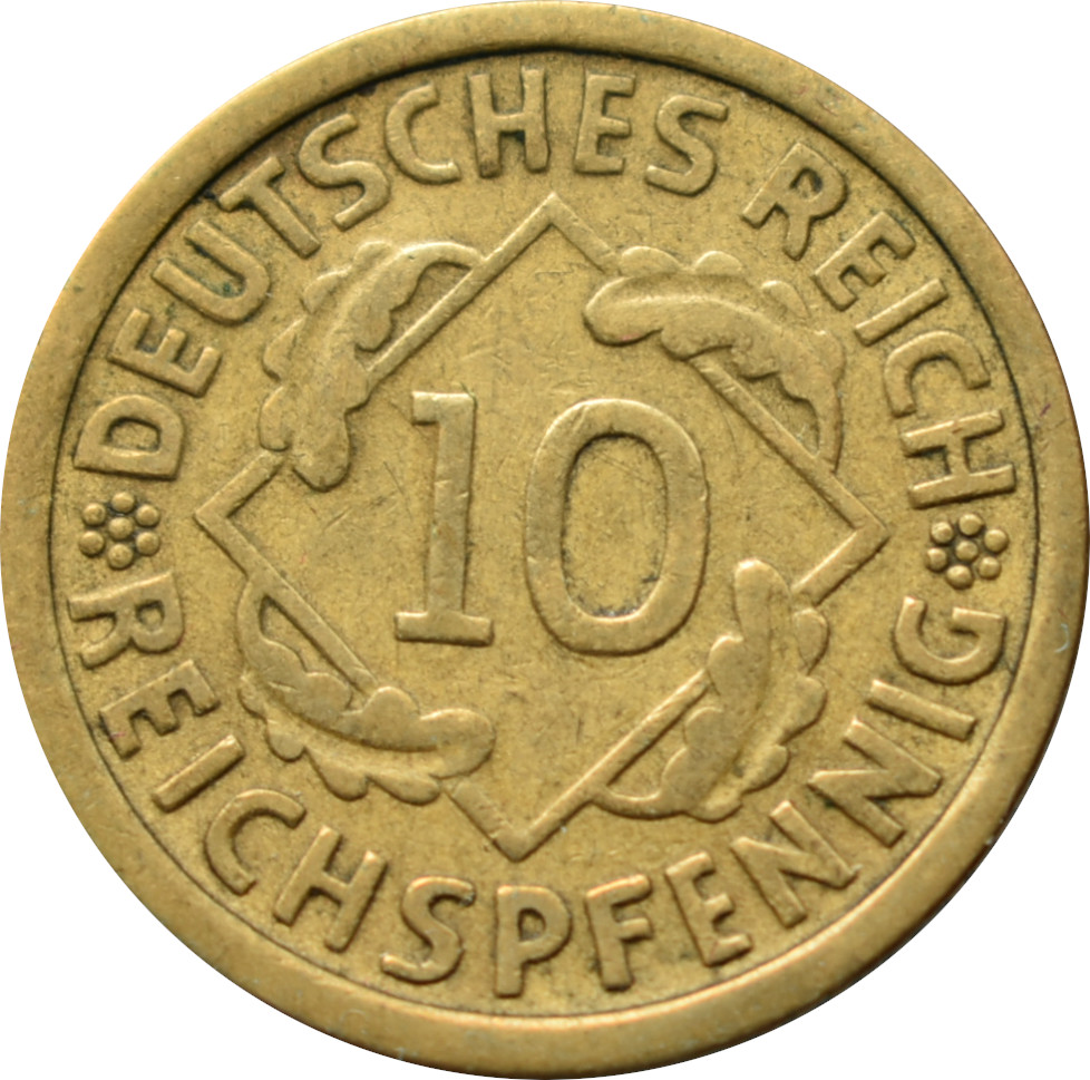 Nemecko - Weimarská republika 10 Reichspfennig 1929 J